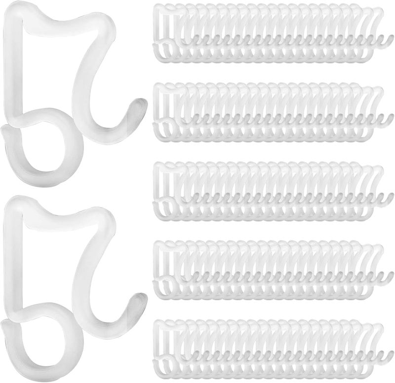 Doratale Holiday Light Clip Christmas Light Clips Outdoor Hang Gutter Hooks for Christmas Decoration String Lights, Mount to Shingles & gutters Outdoor Lights Clips for Xmas Winter Holidays-100 Pieces - Image 1